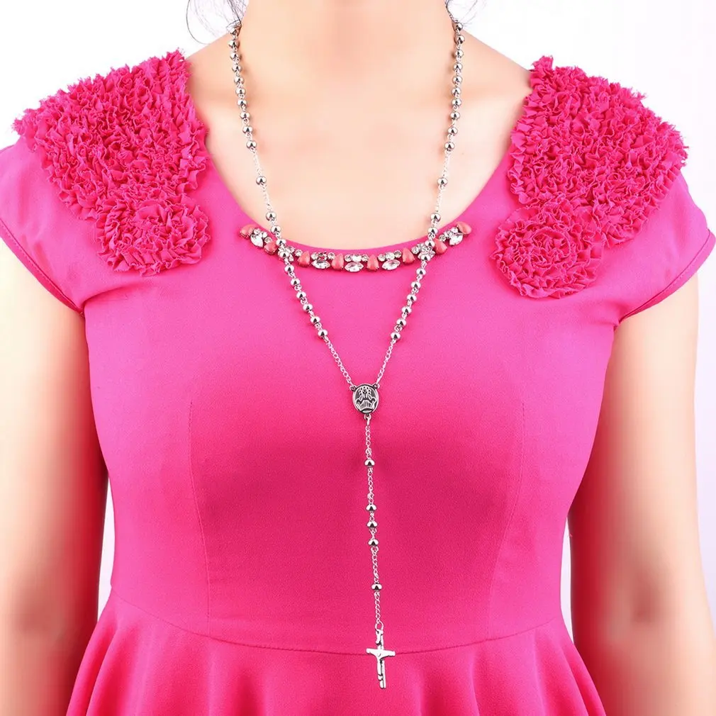 Классические серебряные четки бусы цепь крест распятье религиозное