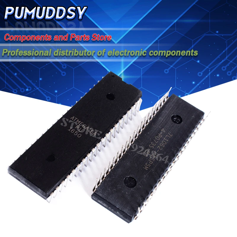 2 шт. флейта 16 А ATMEGA16 DIP40 100% Новая интегральная схема | Электронные компоненты и