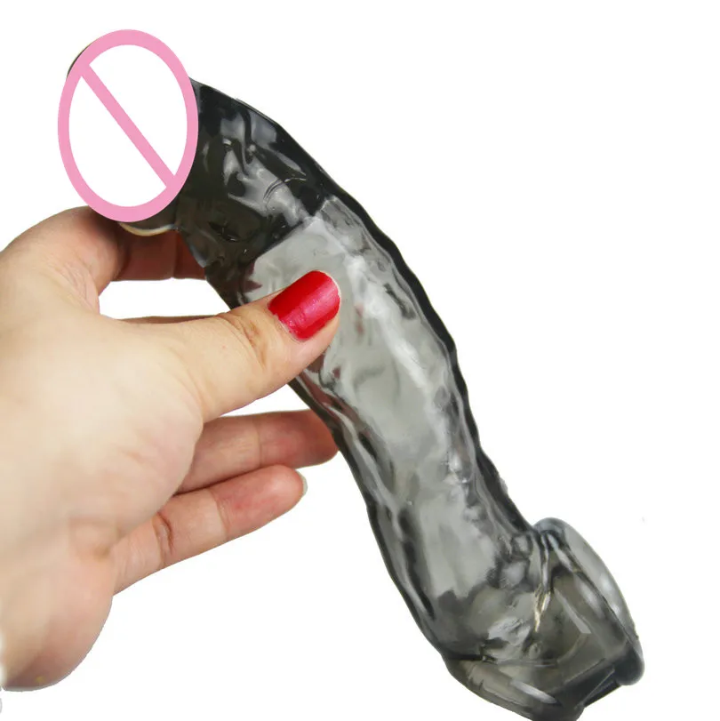 Полупрозрачная крышка для пениса продлевает многоразовые формы Glans задержка