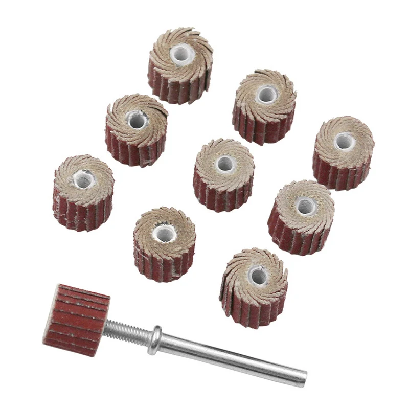 

15pcs+1 Sanding Flap Disc Grinding Flap Wheels Brush Sand For Dremel Accessories For Abrasive Grinder Rotary For Dremel Tools