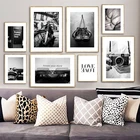 Wall Art черно-белая фотография плакат в винтажном стиле номер Декор стен картины принты современное оформление помещения Настенный декор