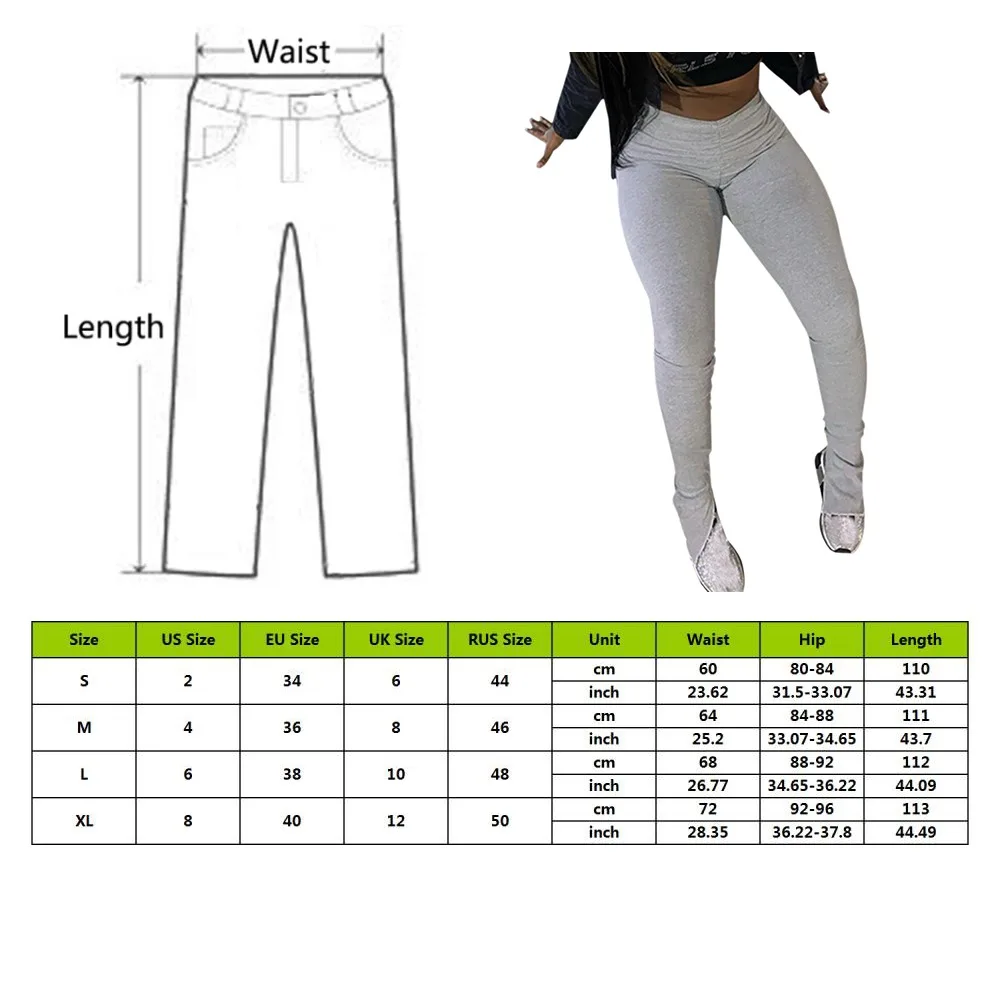 

Leggings Joggers Stacked Sweatpants Women's Pants Sexy Skinny Pencil Pants Summer Casual Trousers High Wasted y2k Pants 2021