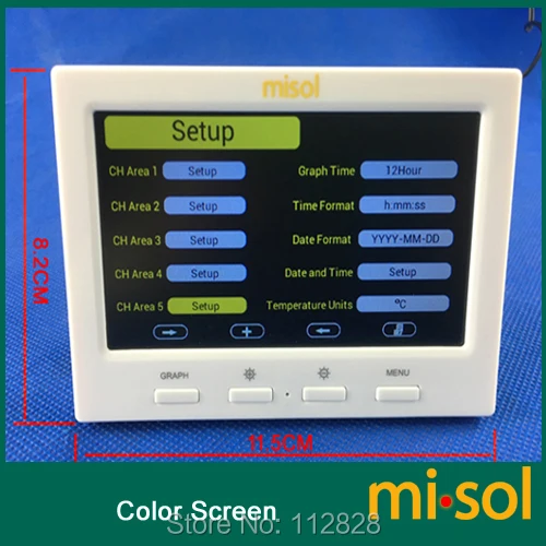 wireless weather station with 5 sensors 5 channels color screen data logger connect to pc free global shipping