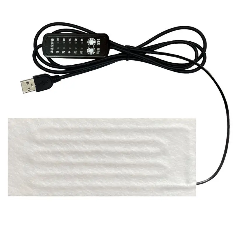 

R2LB Durable USB Heating Film Fast Heating Pad Heater Mobile Warming Gear for Neck