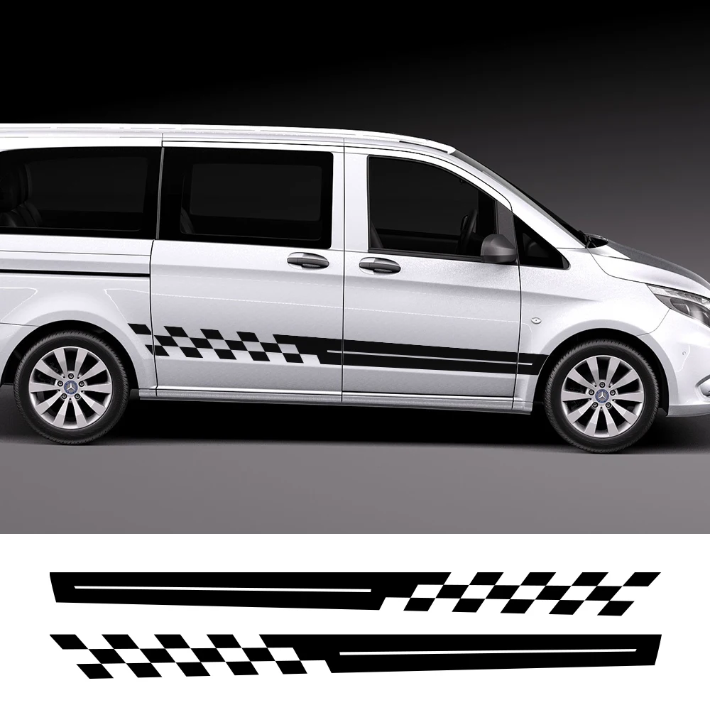 

2pcs Car Side Stickers For Mercedes Sprinter Benz Vito V Class Berlingo Fiat Ducato Renault Automobiles Car Tuning Accessories