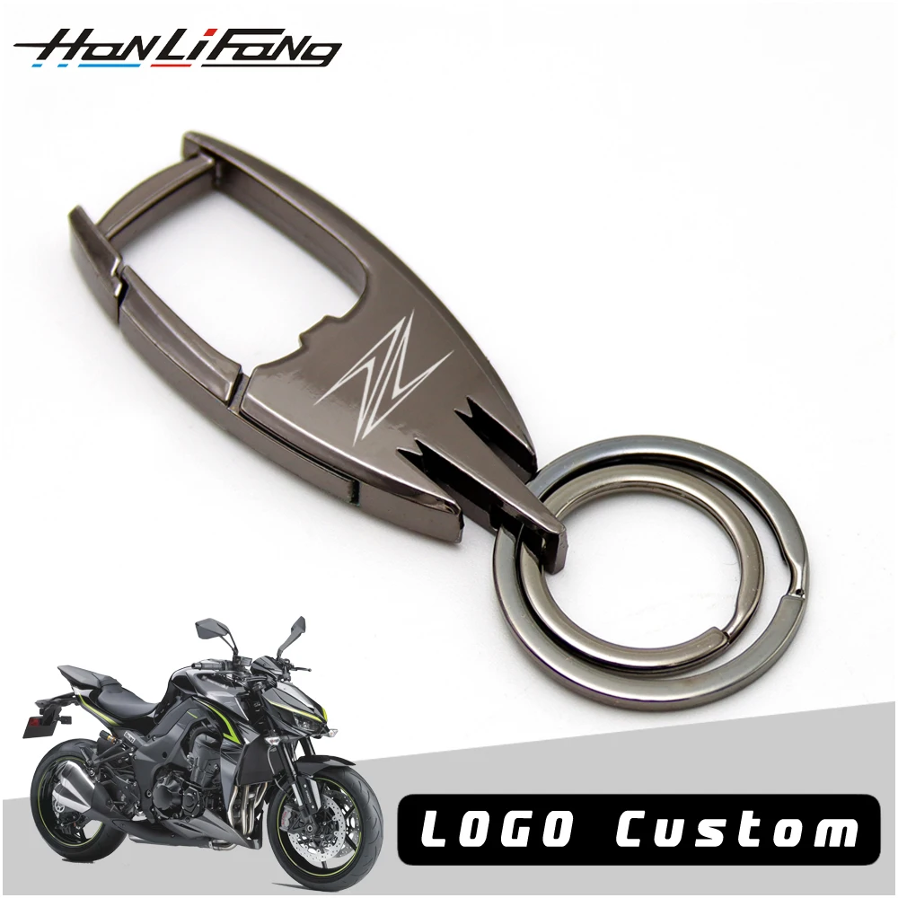 

For Kawasaki Z300 Z250 Z125 Personalized Keychain Custom Metal Keyring For Motorcycle KeyDecorative Hooks Accessories Key Ring