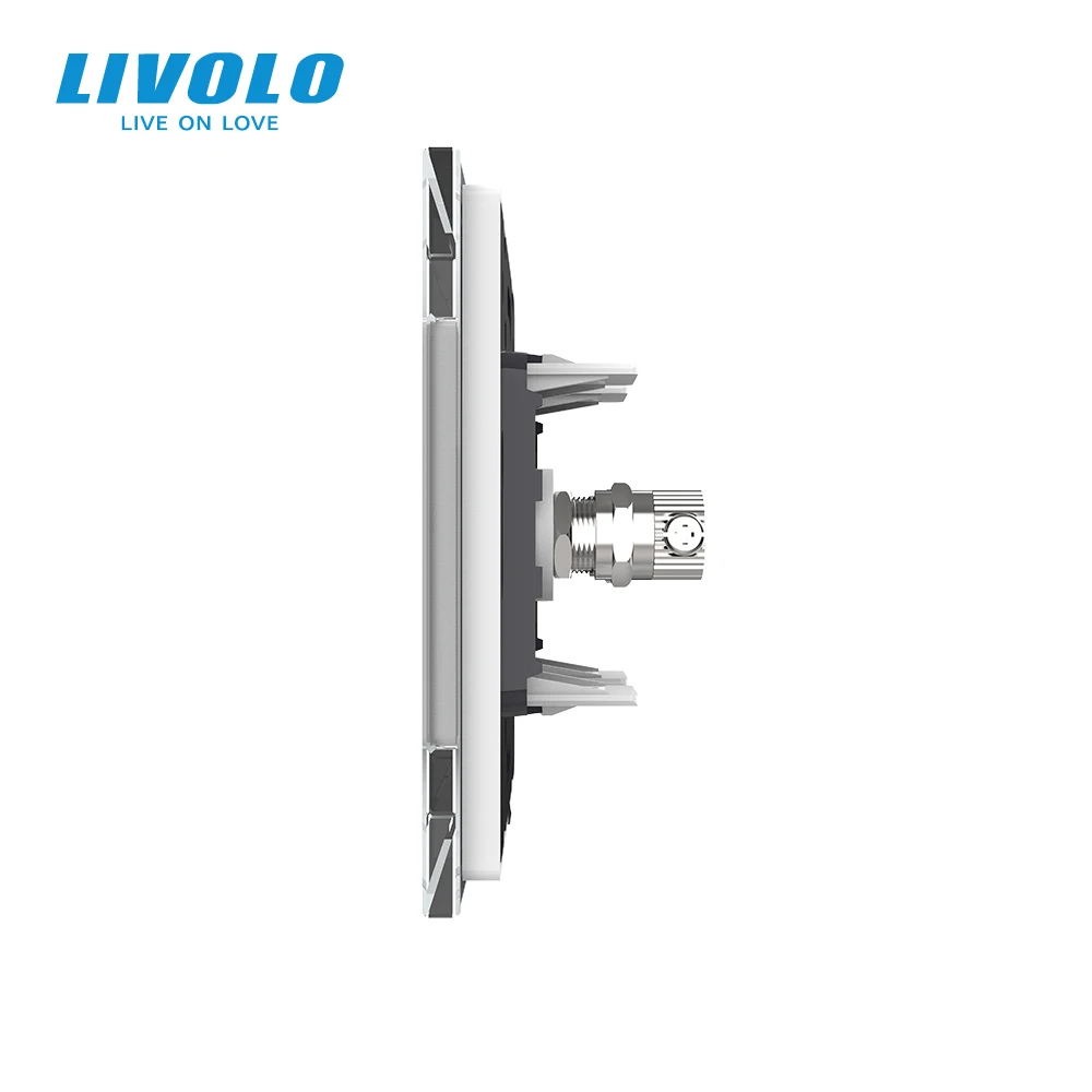 Розничная/оптовая продажа 4 цвета прозрачная стеклянная панель Livolo 1