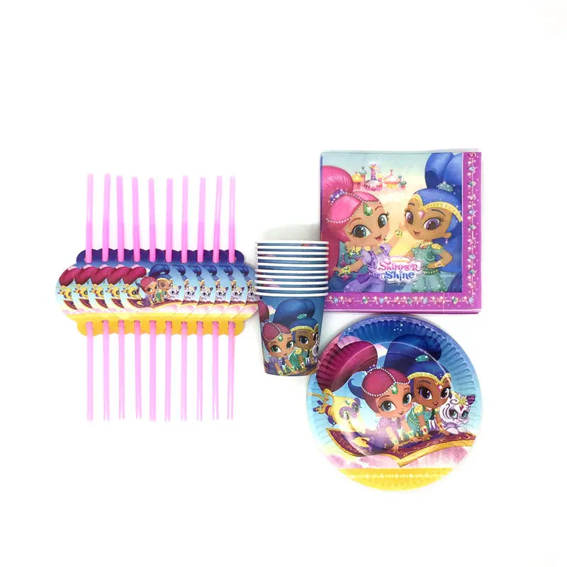 51 шт./лот изображением Шиммер и шайн из мультфильма бумажный стаканчик салфетка