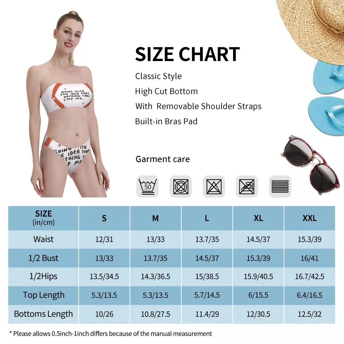 

College Weeken Swimsuit for Women young Girls Doing Whatever I Do Bandeaukini 2021 Swimming Suit Bkini