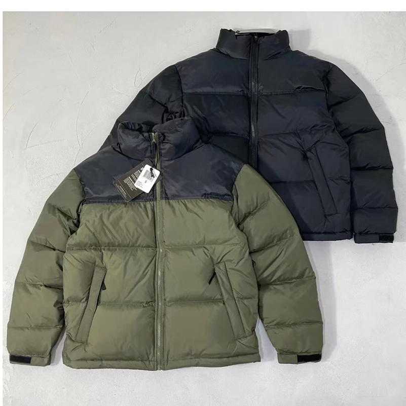 

Мужской пуховик на молнии, с воротником-стойкой