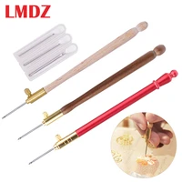 lmdz embroidery punch needle with 3 needles punch pen embroidery cross stitch craft kit french crochet for sewing knitting