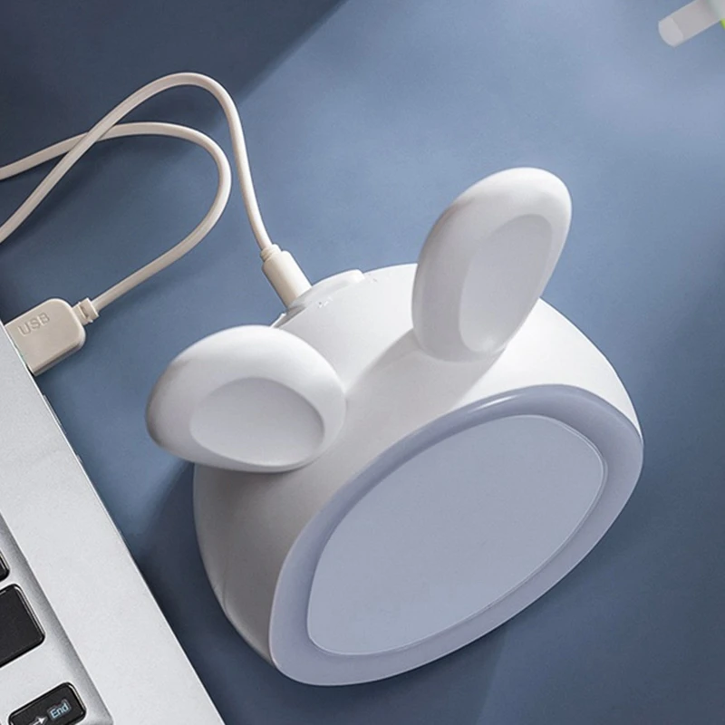 Цифровой светодиодный будильник в форме заячьи ушек|Будильники| |