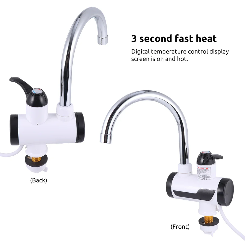 

Digital Display Electric Kitchen Sink Basin Practical Household for Home Bathroom (with Plug)