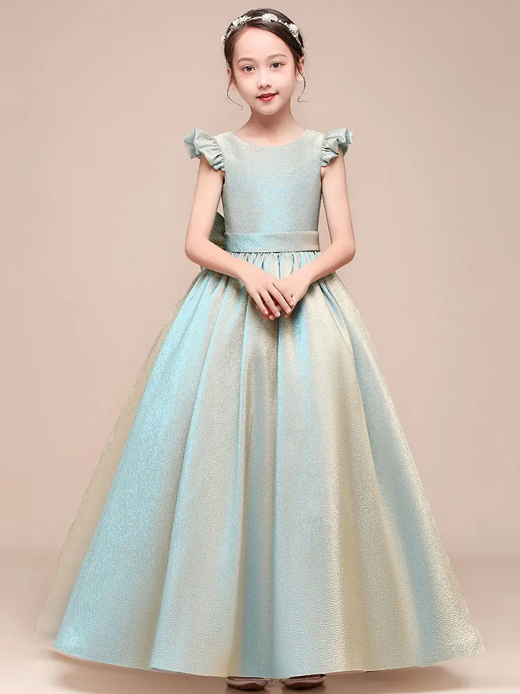

Christmas custom party dress Piano performance Costume Host Children's dress Little girl's dream pink sequined Princess Dress