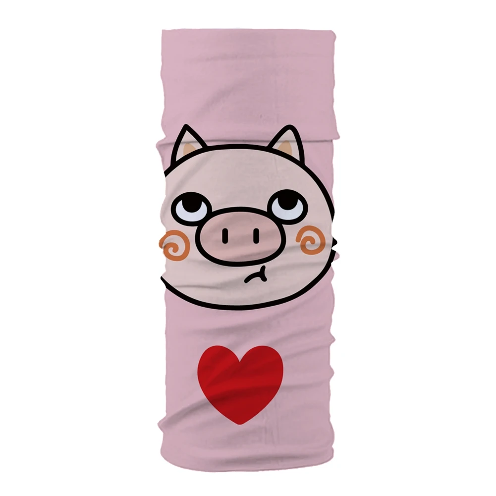 

Cute Pig Kids Seamless Bandana Headband Face Mask Tube Scarf Balaclava Headband
