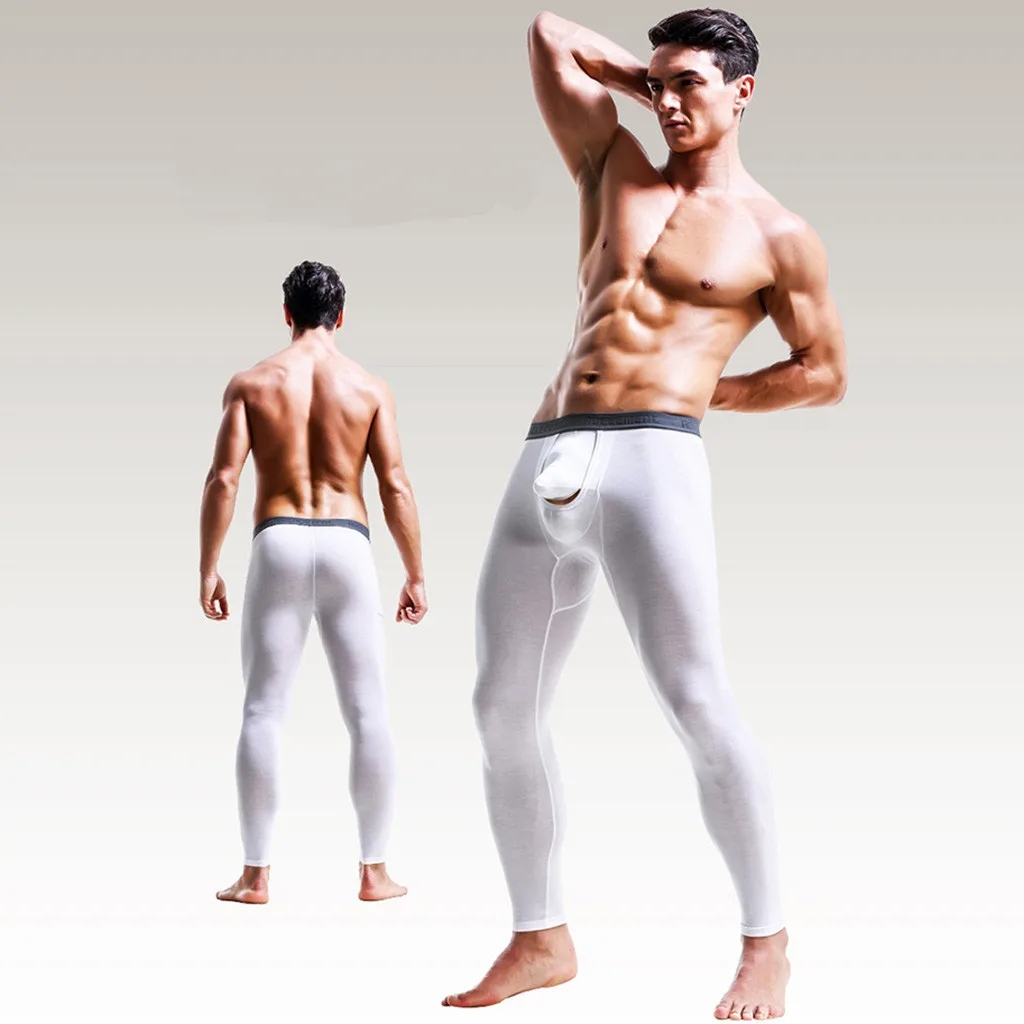 2019 мужские кальсоны термобелье леггинсы с карманами и выпуклым разделением