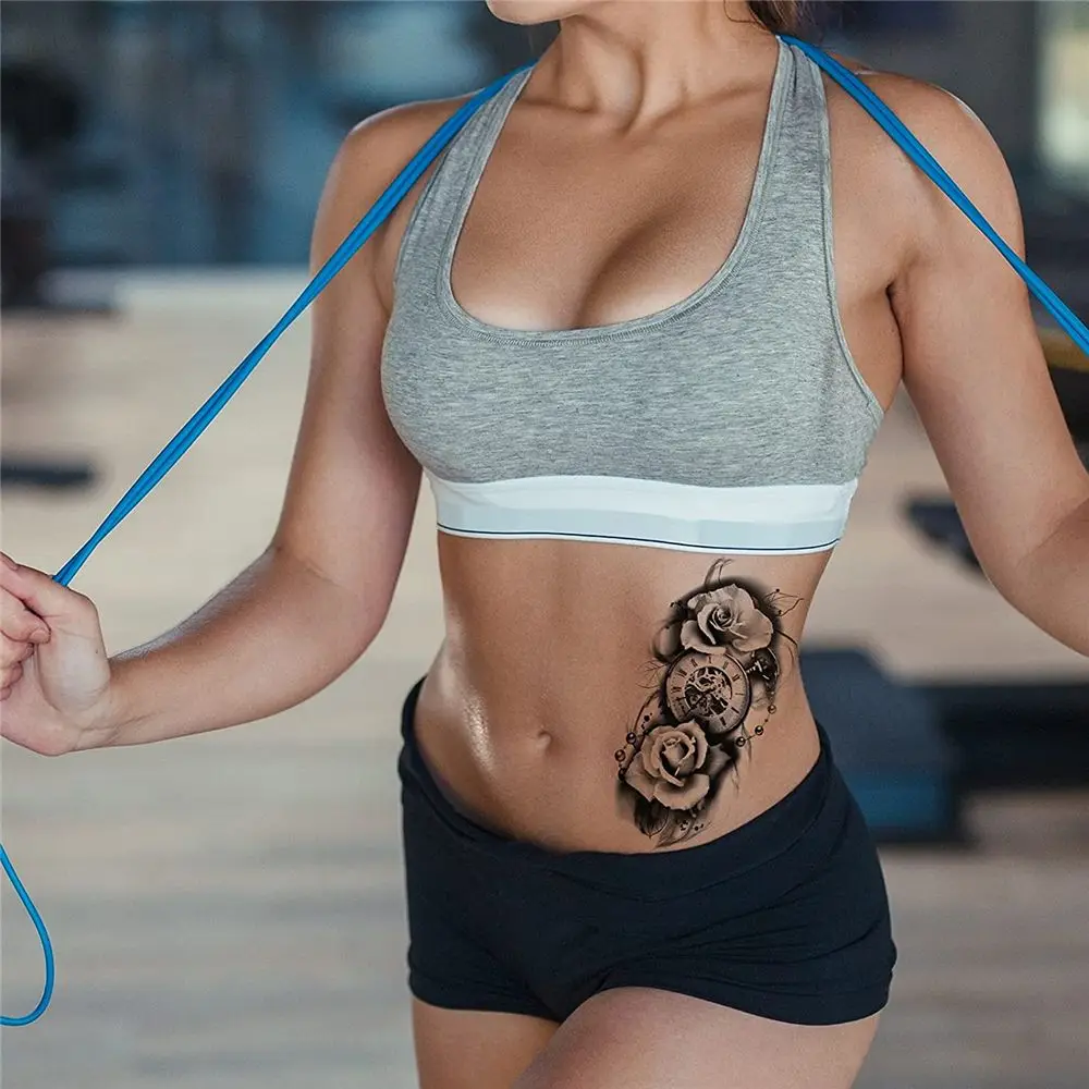 Большой этнический Лев воин тигр волк тату рукав искусственная татуировка