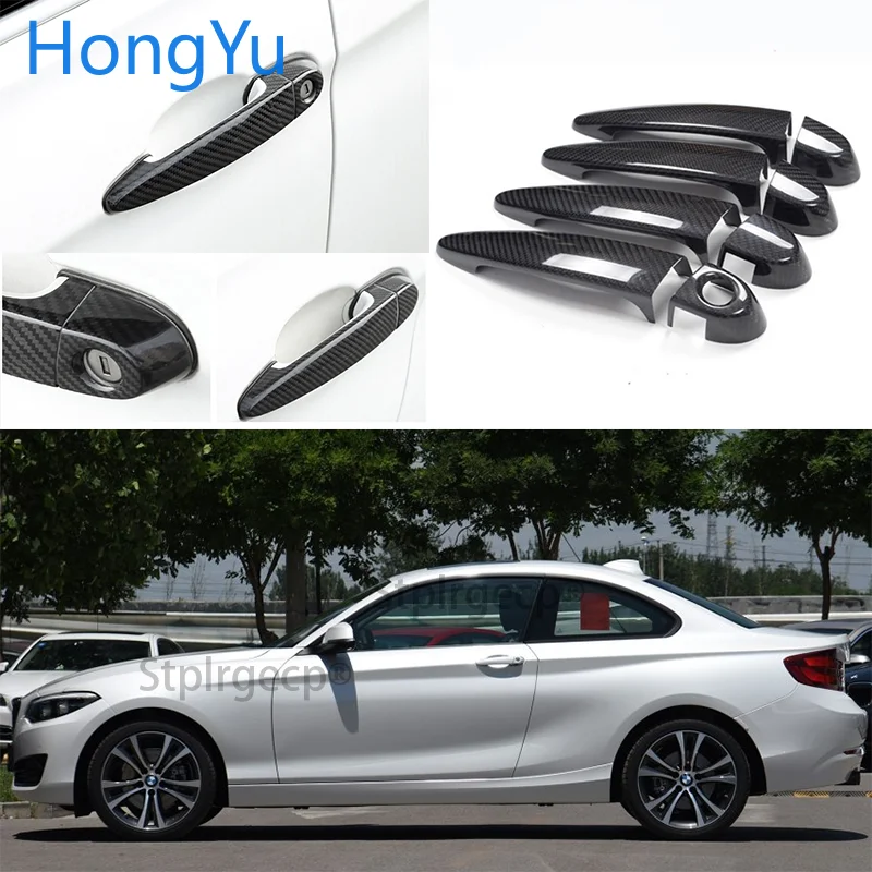 For BMW 2 series F22 F23 M235i 2014 -2018 Auto Exterior Carbon Fiber Made Door Handle Cover Sticker Decorations Overlay Trim