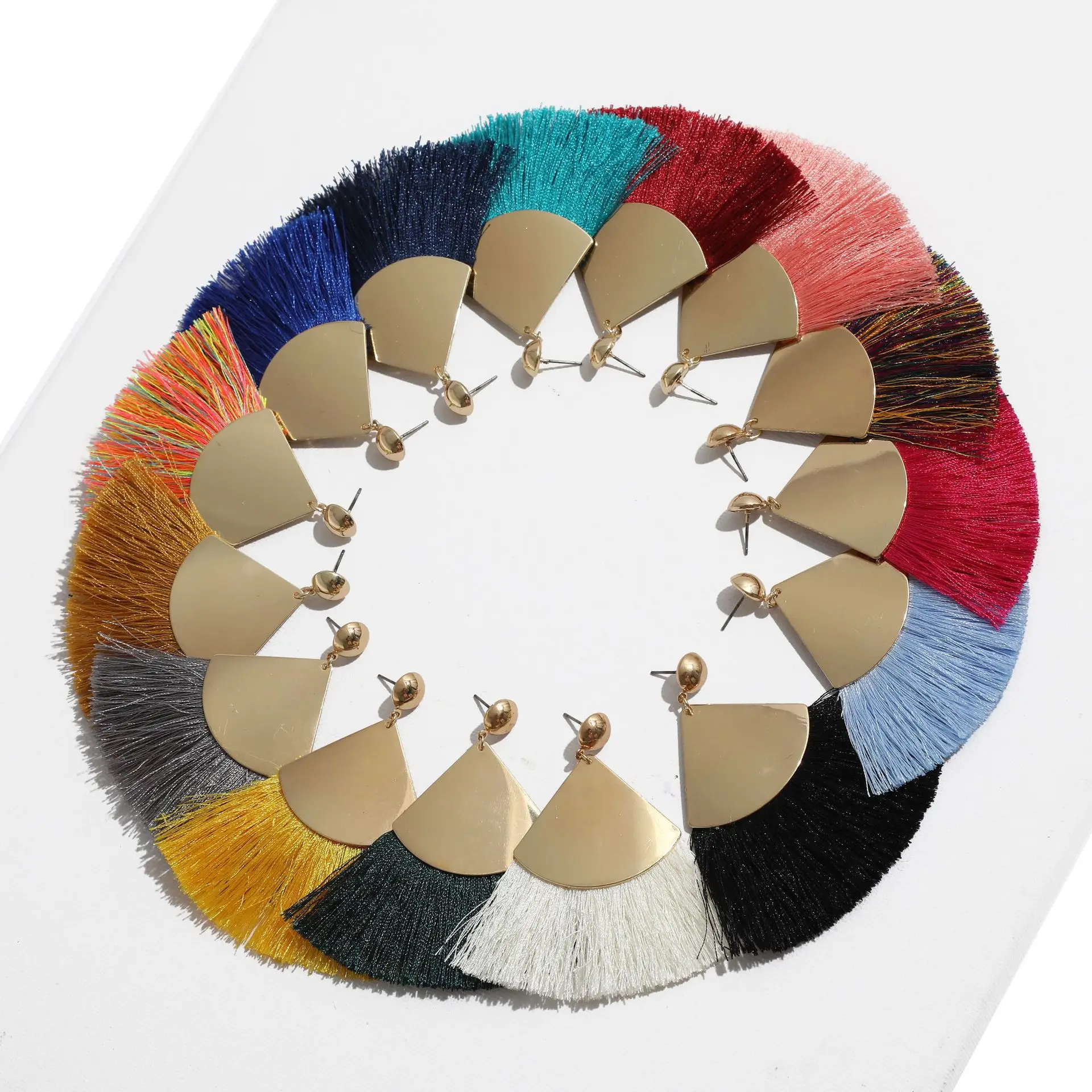 Бесплатная доставка богемные большие висячие серьги с кисточками для женщин