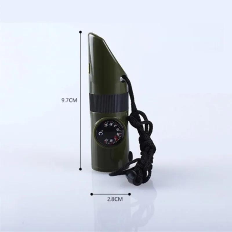 7 в 1 свисток для выживания аварийный свист кемпинга с компасом термометром