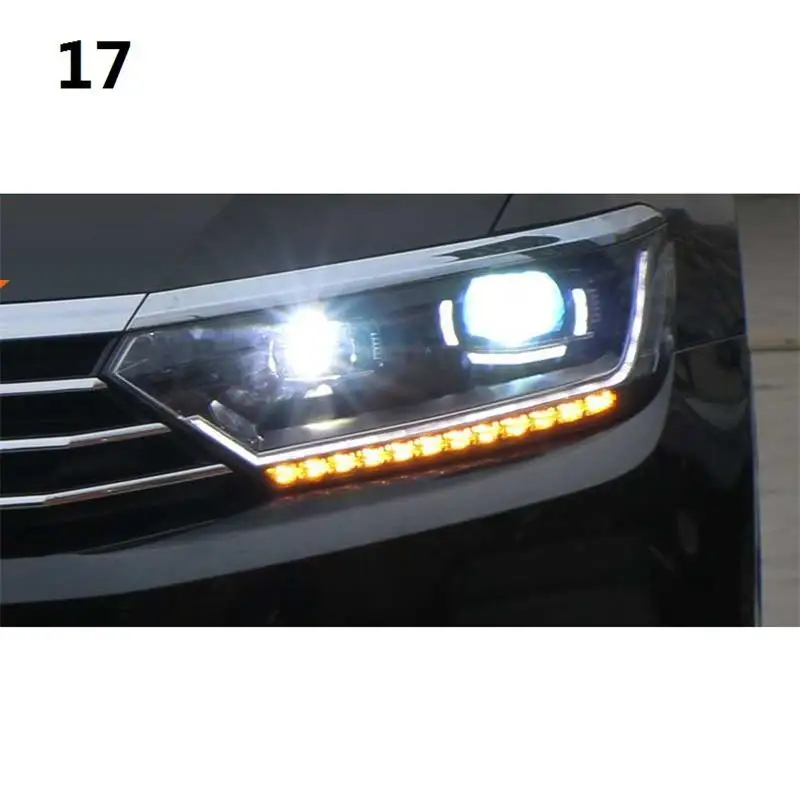 Внешний аксессуар, боковая Поворотная сигнальная лампа Luces Led Para, автомобильные фары, автомобильные фары в сборе 17 для Volkswagen Magotan