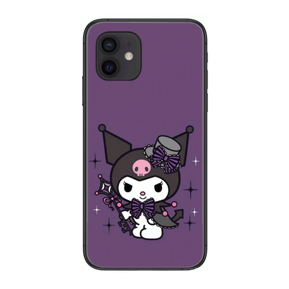 

Anime Lovely KUROMI Style Style Phone Case cover For iphone 12 pro max 11 8 7 6 s XR PLUS X XS SE 2020 mini black cell shell