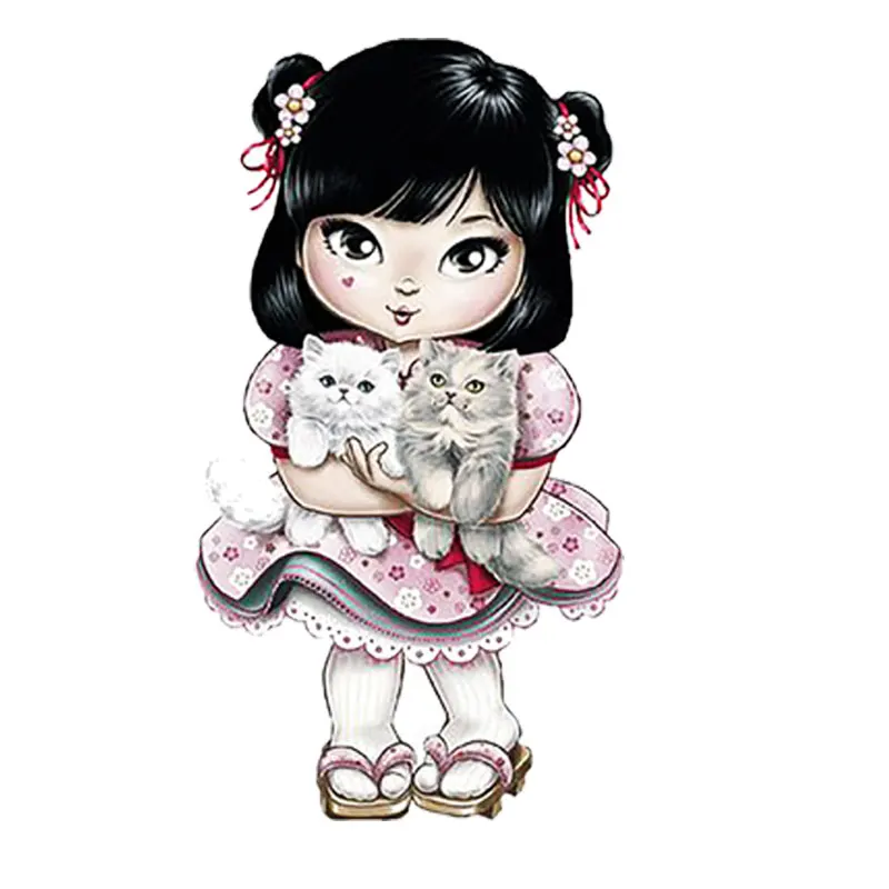 Новый Милый Котик кукла девочка металлические режущие штампы Скрапбукинг