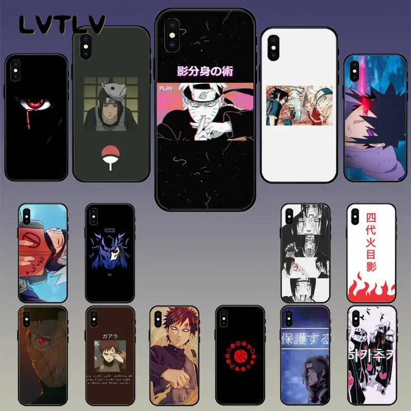 LVTLV Аниме Наруто ТПУ мягкий силиконовый черный чехол для телефона iPhone 11 pro XS MAX 8 7 6