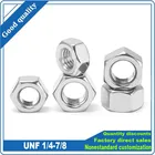 110 шт. UNF 14 516 38 716 12 58 34 78 304 A2-70 Нержавеющаясталь с изображением британского и американского Стандартный мелкая резьба Шестигранная гайка