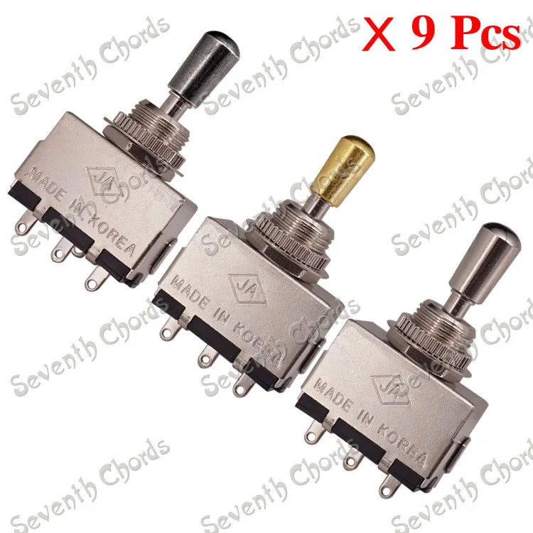 

9 шт. латунь ручка переключателя 3 Way рычажный переключатель для LP сменный фиксатор для электрогитары