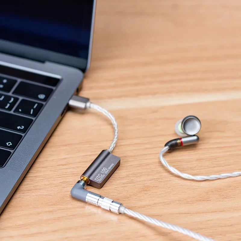 USB кабель переходник с Type C на гнездо 3 5 мм DTC100 Hi Fi DAC AMP DSD256 32 бит/384 кГц портативная