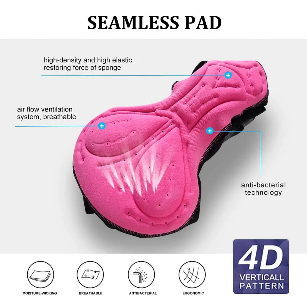 Женские велосипедные шорты Santic Coolmax 4D мягкое противоударное нижнее белье
