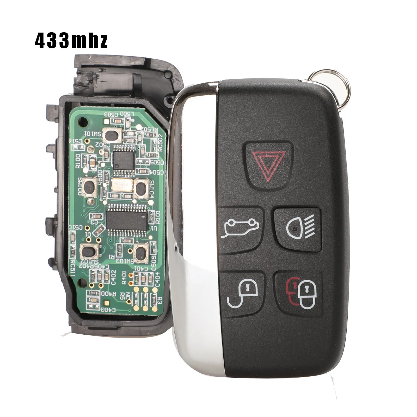 433mhz Jingyuqin ASK 315/433 МГц Автомобильный Дистанционный ключ подходит для Jaguar для Land Rover Discovery 4 Freelander для Range Rover Sport Evoque 5 кнопок - Цвет: 433mhz