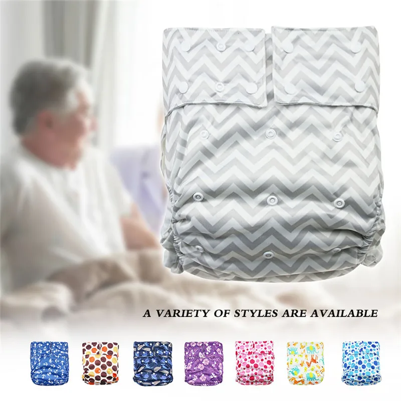 1Set Adult Cloth Diaper Washable Breathable Adjustable Pocket Reusable Animal Diapers Mat Waterproof | Красота и здоровье