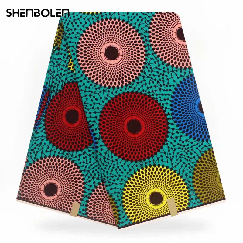 

Ткань из Анкары, Африканский Принт из натурального воска для платья, 100% полиэстер, 2021 Гана, искусственная ткань, африканская ткань из Анкары,...