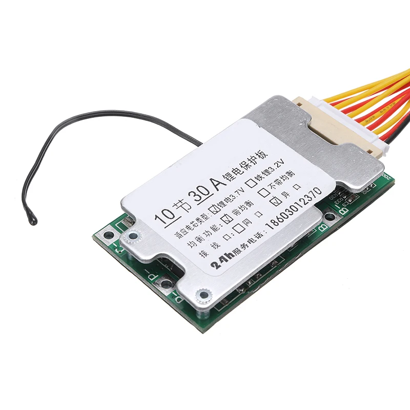 10S 36V 30A литий ионная Защитная плата Li Ion Cell 18650 защита батареи BMS печатная с