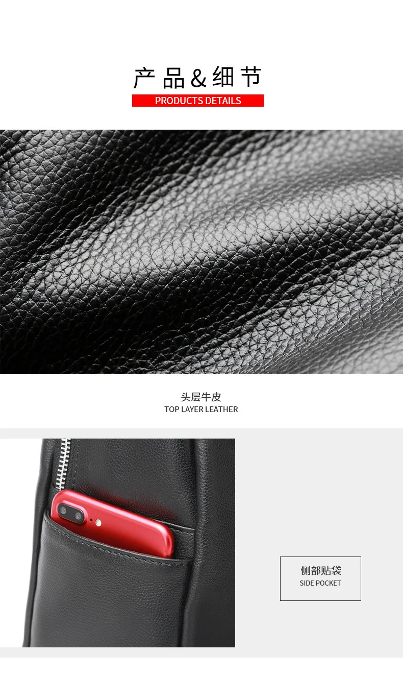 Fashion Both Shoulders Backpack Women Genuine Leather Women's All-match Cowhide Travel School Bags For Teenage Girls Backpacks