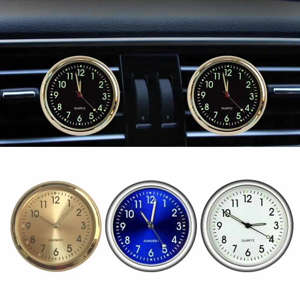 

New Car Clock Stick-On Electronic Watch Dashboard Noctilucent Decoration For SUV Cars Universal Clocks Auto Ornament 40mm