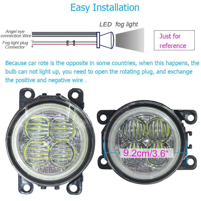 Buildreamen2 2 шт. автомобильные аксессуары 4000LM светодиодные противотуманные фары