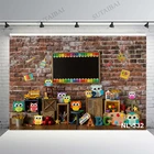 Мультфильм Сова Детский Картина ABC матери фоновые украшения баннер Снова в школу фон для фотосъемки с изображением для студийной съемки с изображением пляжа