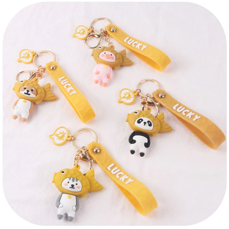 Cartoon Resin Animal keychain Lovely Dog Panda Key Chain Charm Bag pendant Ring Best Party Gift Jewelry | Украшения и аксессуары