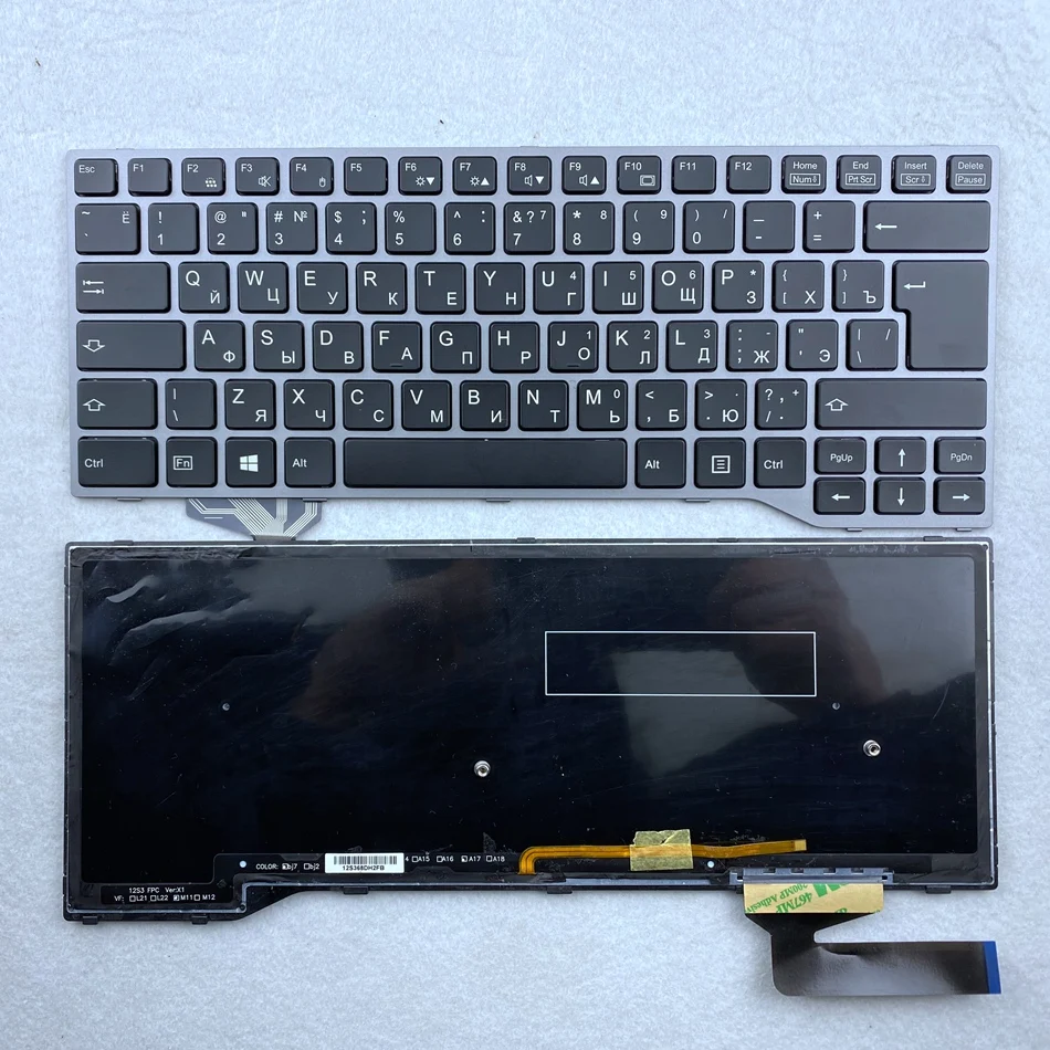 

Russian Backlit Laptop Keyboard For Fujitsu Lifebook E733 E734 E743 E744 U745 E546 E547 E544 E736 E746 Series RU Layout