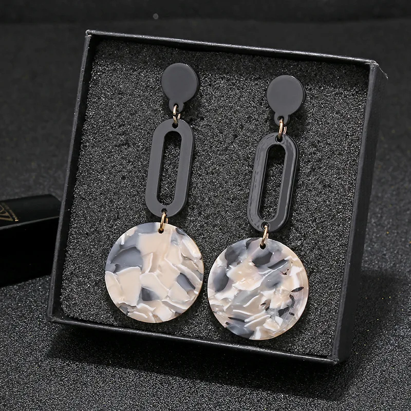 2019 мода большая круглая капля серьга для женщин Девушка геометрический