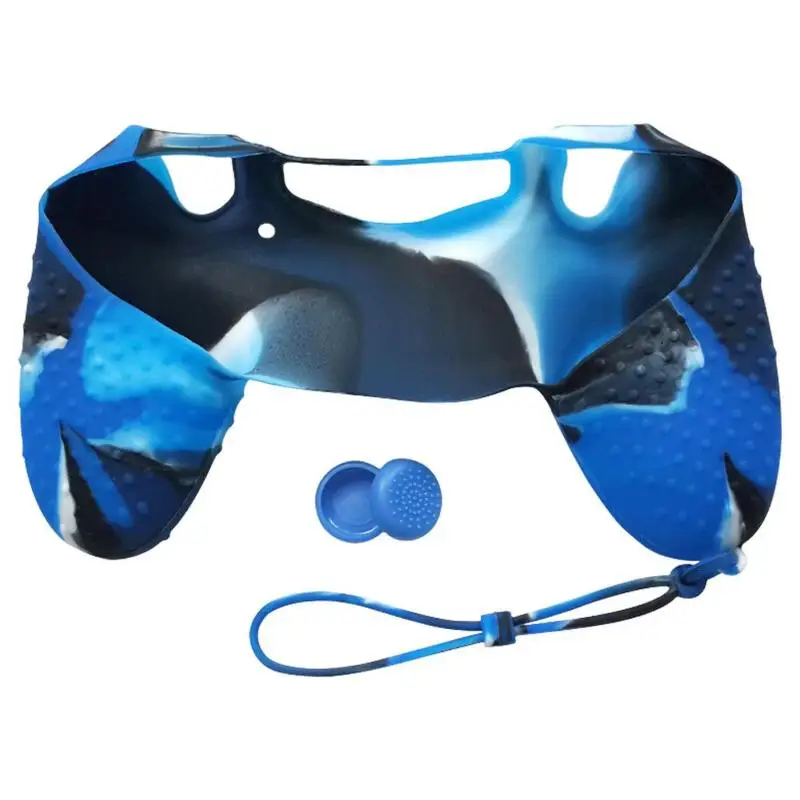 Мягкий силиконовый гелевый резиновый чехол с 2 колпачками для джойстика SONY Playstation