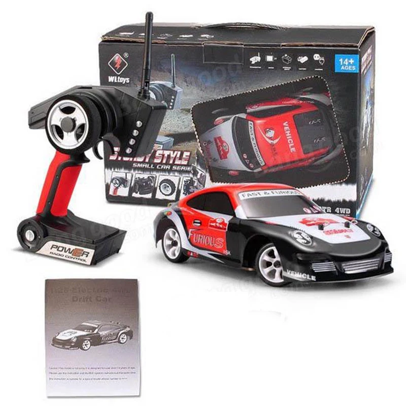 Высокоскоростной гоночный автомобиль WLtoys K969 1/28 2 4G 4WD игрушечный с 4 каналами 1:28