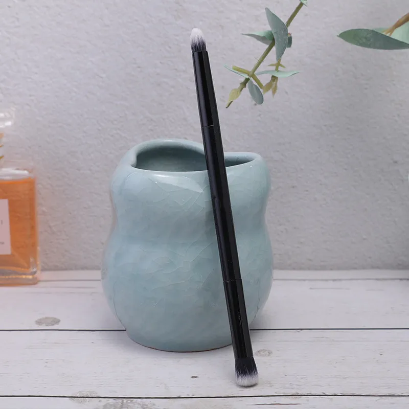 Двухсторонняя контура глаз макияж кисти черный оттенок светильник для тени век