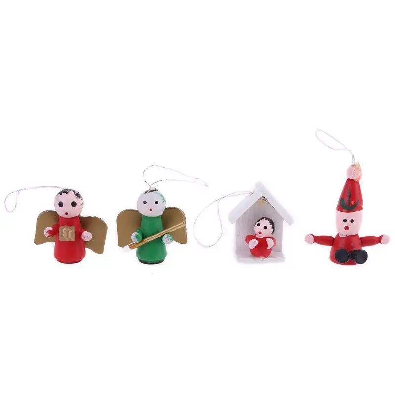 

Wooden Christmas Tree Ornaments - Set of 48 Ornament Figures Santa Claus Snowman