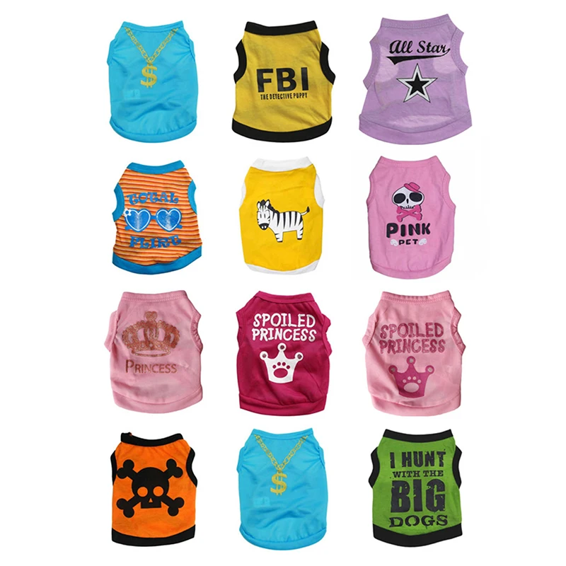 Летняя рубашка для домашних животных 1 шт. большие скидки жилет маленьких щенков