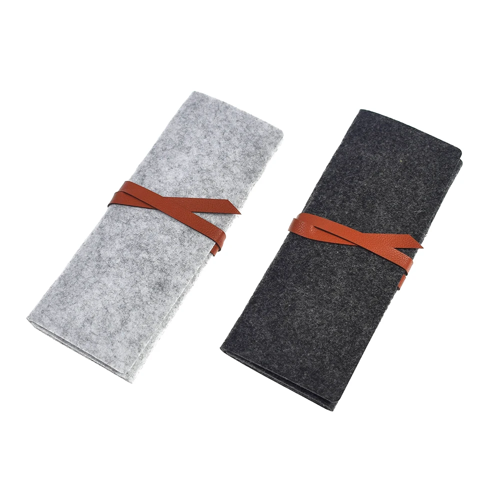 Портативный рулон школьный Карандаш Чехол новый войлочную ткань ручка сумка для