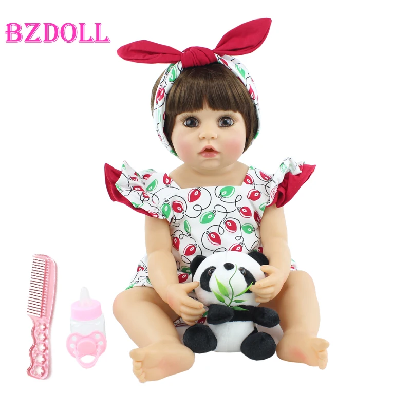 

Мягкая силиконовая кукла реборн, 55 см, настоящая виниловая кукла-младенец, наряд, Милая принцесса, малыш, девочка, кукла, детский подарок на д...